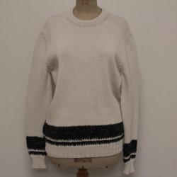 HERMES Pull mailles bicolore M