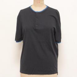 HERMES Polo bleu marine M