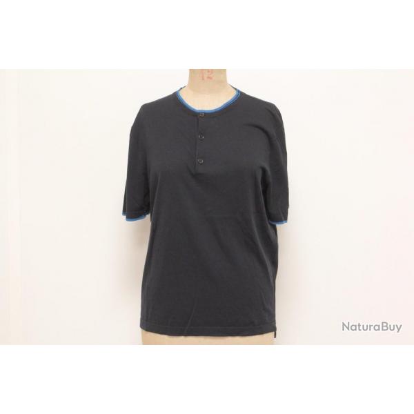 HERMES Polo bleu marine M