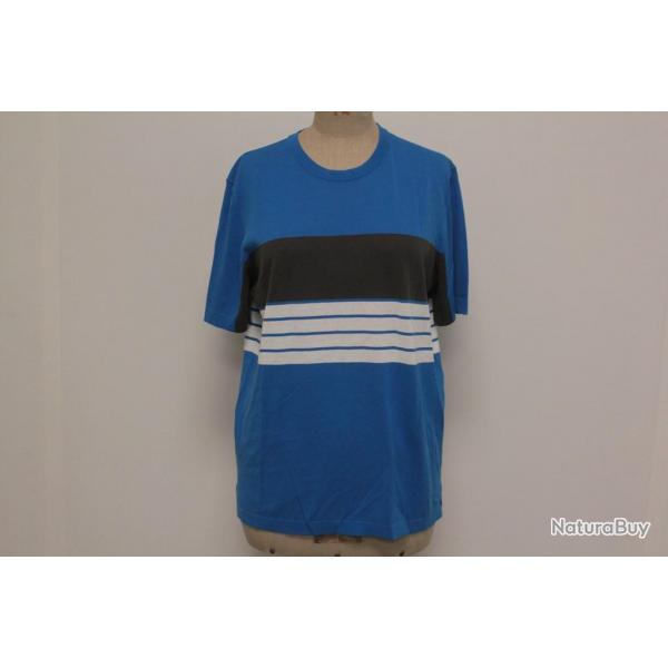 HERMES Haut T-shirt bleu rayures M