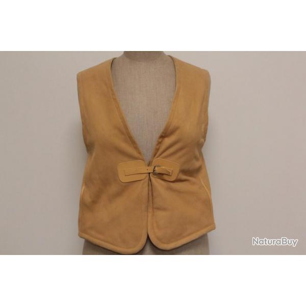 HERMES Haut bicolore lin et coton M