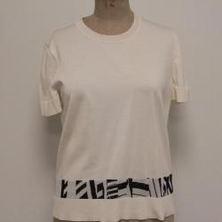 HERMES Haut bicolore lin et coton T42