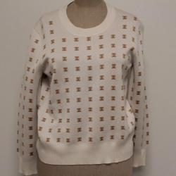 HERMES Pull à motifs soie T40