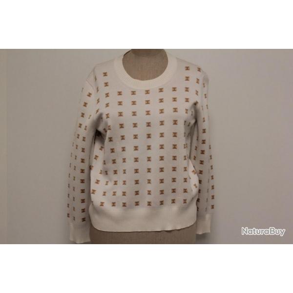 HERMES Pull  motifs soie T40