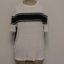 HERMES Haut bicolore lin et coton M