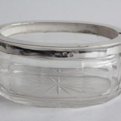 Baguier cristal taillé et argent