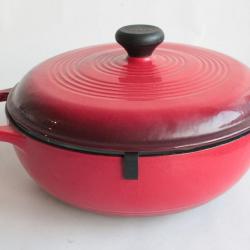 PYREX Cocotte fonte émaillée rouge 24 cm