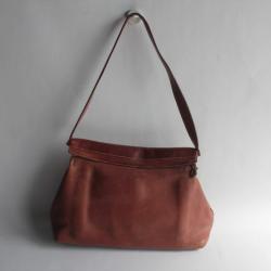 HERMES Sac à main Yeoh cuir marron