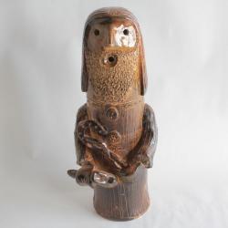 Sculpture Poterie terre cuite vernissée maréchal-ferrant