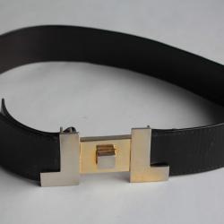 LANVIN Ceinture cuir noir