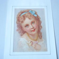 Chromo  Jeune fille  1890.