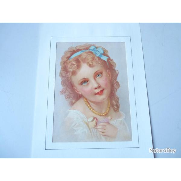 Chromo  Jeune fille  1890.