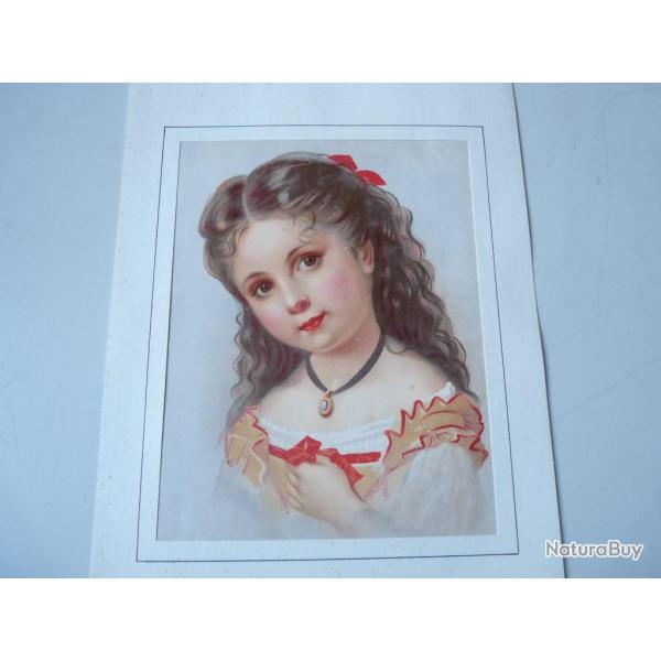 Chromo Jeune fille 1890