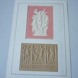 Deux bas relief Parfums Fontanis et  Opéra de Paris