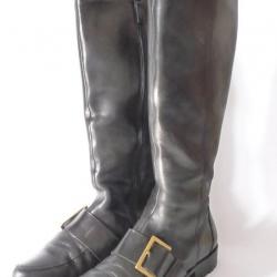 Bottes cuir noir fourrées BALLY  mode accessoires
