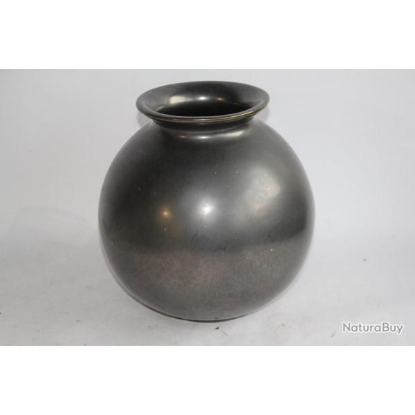 Grand vase boule cramique maill noir NYON Suisse