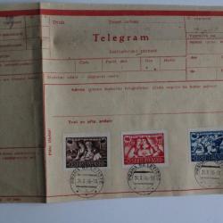 Telegrame Tchécoslovaquie non circulé 1946