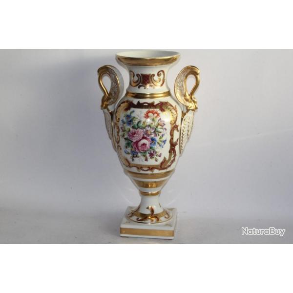 Grand vase porcelaine style Empire Limoges Jival