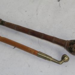 Anciennes pipes bambou Chine