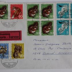 Enveloppe exprès Pro Juventute Suisse 1966