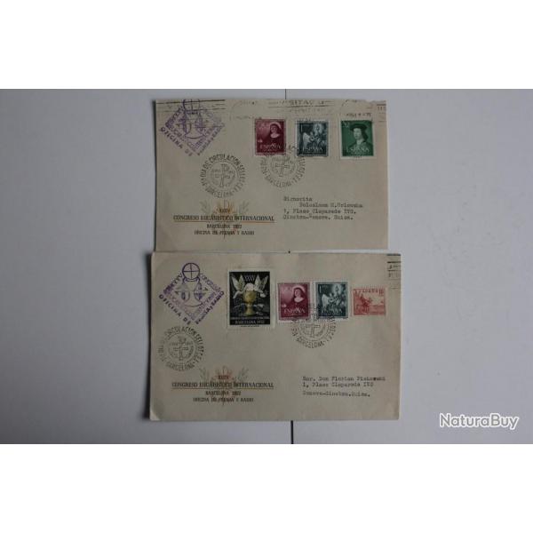 Enveloppes Congreso Eucaristico Internacional Espagne 1952