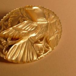 Broche nacre oiseau
