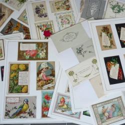 Lot de 52 cartes de voeux anciennes
