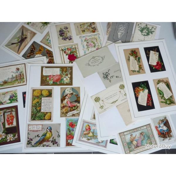 Lot de 52 cartes de voeux anciennes