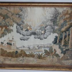 Tableau Broderie sur soie XIXe siècle