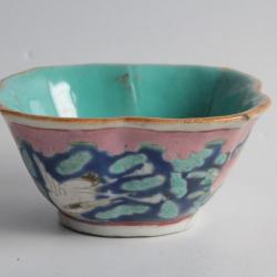Bol porcelaine émaillée Chine XIXe siècle