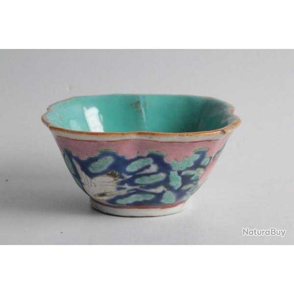 Bol porcelaine maille Chine XIXe sicle