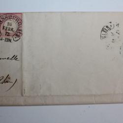 Marque postale Allemagne empire 1g aigle en relief 1873