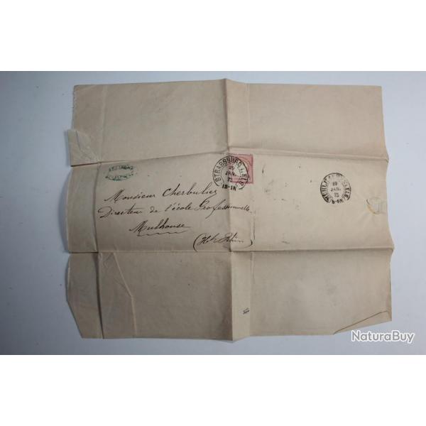 Marque postale Allemagne empire 1g aigle en relief 1873