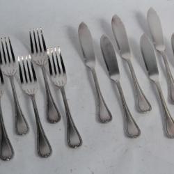 CHRISTOFLE 6 Couverts à poisson Rubans