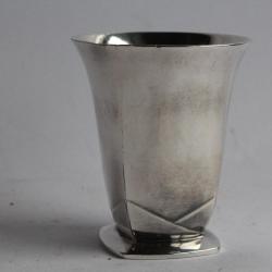 CHRISTOFLE Timbale Gallia Chevrons Art déco