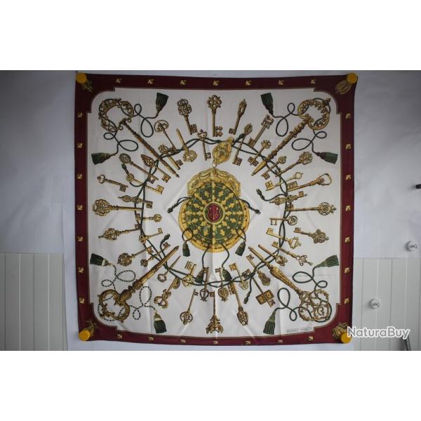 HERMES Foulard soie Les Clefs Caty Latham