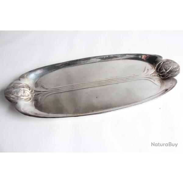 GALLIA CHRISTOFLE Plat Chardons Art Nouveau