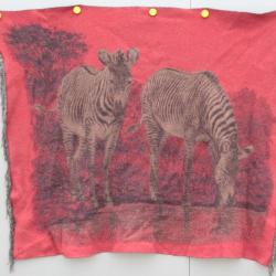 HERMES Plaid Cachemire Zèbres rouge