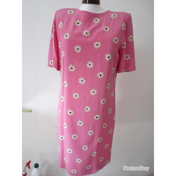 Robe d't AKRIS soie Rose T40 Vintage