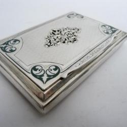 Boite argent émaillée Art nouveau S.CH.L. Wien Autriche