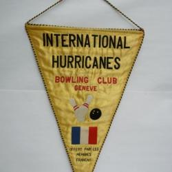 Fanion Bowling club Genève Suisse International Hurricanes Broderie