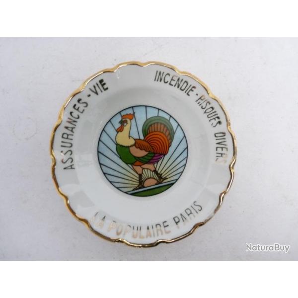 Cendrier porcelaine Limoges Publicit Assurances Cigarettes Tabac Fumeur