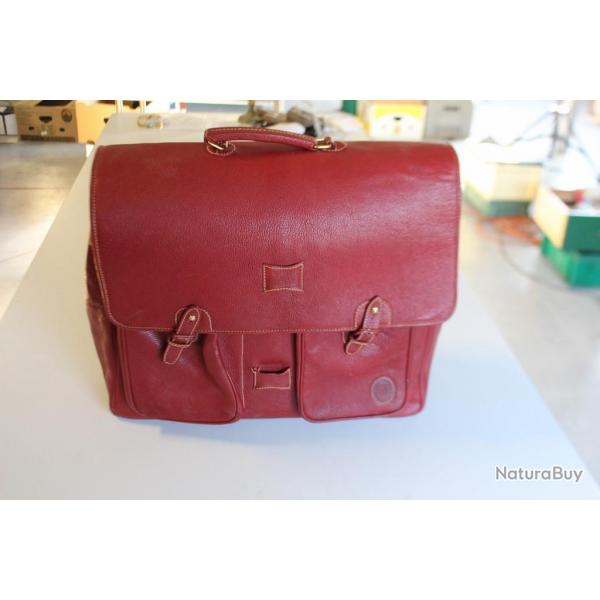 Sac de voyage Trussardi cuir rouge