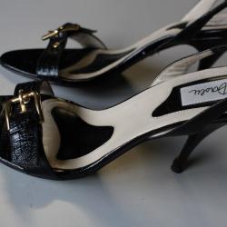 Escarpins Sandales DASLU cuir noir T37