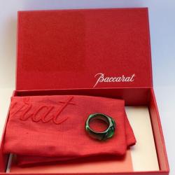 BACCARAT Bague Torsade cristal émeraude T51