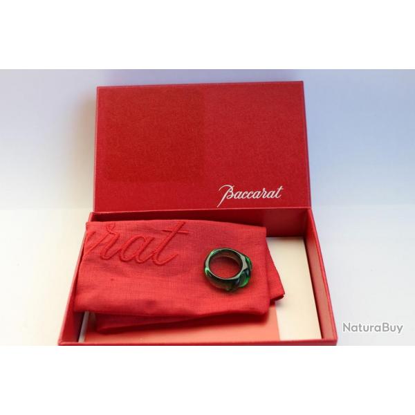BACCARAT Bague Torsade cristal meraude T51