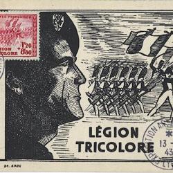 Deux cartes-maximum France n° 565/6 - Légion tricolore
