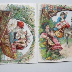 Deux chromos ajourés chocolat SUCHARD