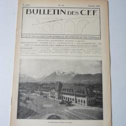 Bulletin Des CFF N°10 Octobre 1925 Magazine Train miniature