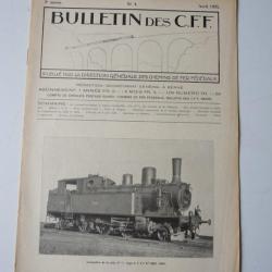 Bulletin Des CFF N°4 Avril 1925 Magazine Train miniature